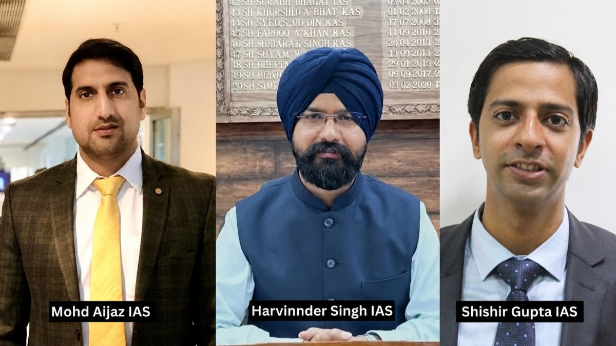 Govt transfers 3 AGMUT cadre IAS officers posted in J&K to Arunachal Pradesh
