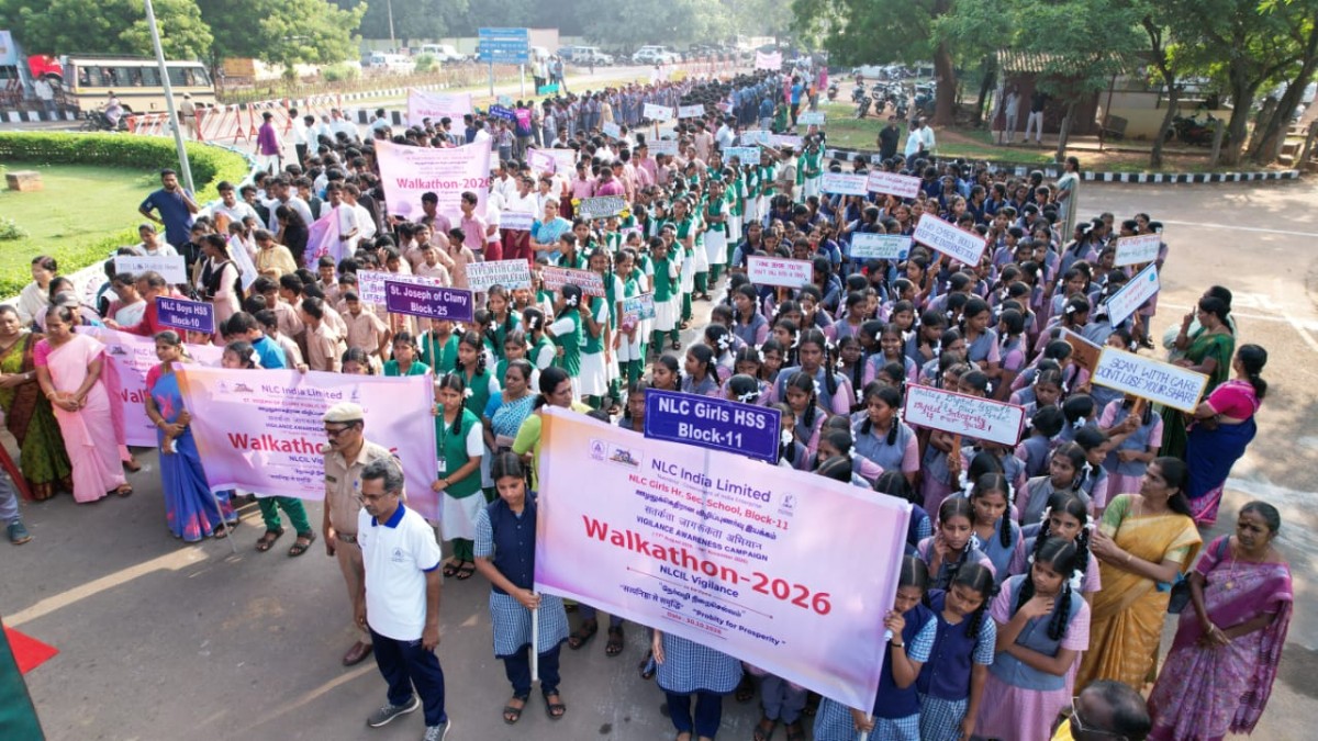 NLCIL organises vibrant walkathon to promote anti-corruption awareness