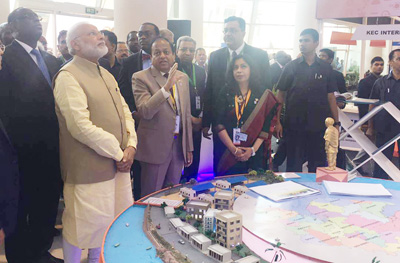 Prime Minister at WAPCOS Exhibition at Gandhinagar