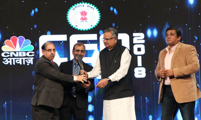 NBCC CMD Dr. Anoop Kumar Mittalconferred with CNBC-AWAAZ CEO Award
