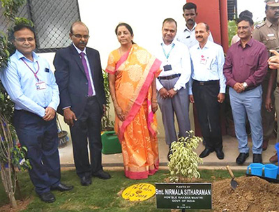 Mrs Sitharaman inaugurates 16 MW solar power plant set up by BEL at HVF, Avadi