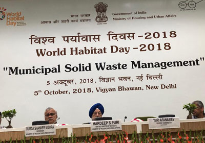 HUDCO CMD attends World Habitat Day function despite high fever