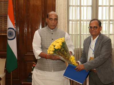 BEML CMD calls on Defence Minister