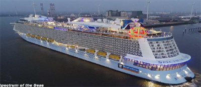 Spectrum of the Seas, largest ship to dock Mumbai Port on May 9