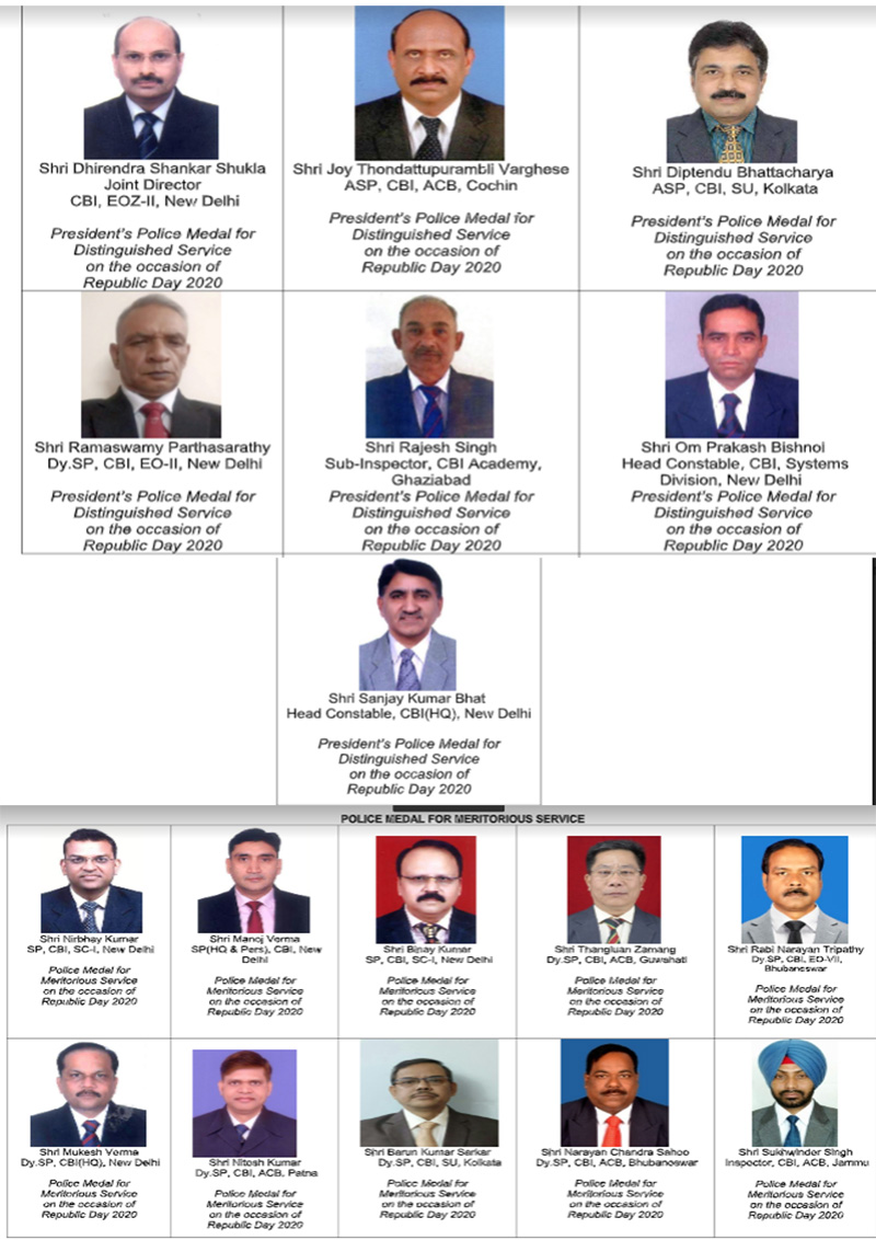 Presidentâ€™s Medals for Distinguished Service