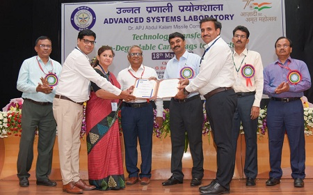 ASL DRDO hands over ToT for Bio-degradable carry bags to industries