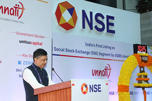 NSE celebrates India's first ever listing on social stock exchange segment