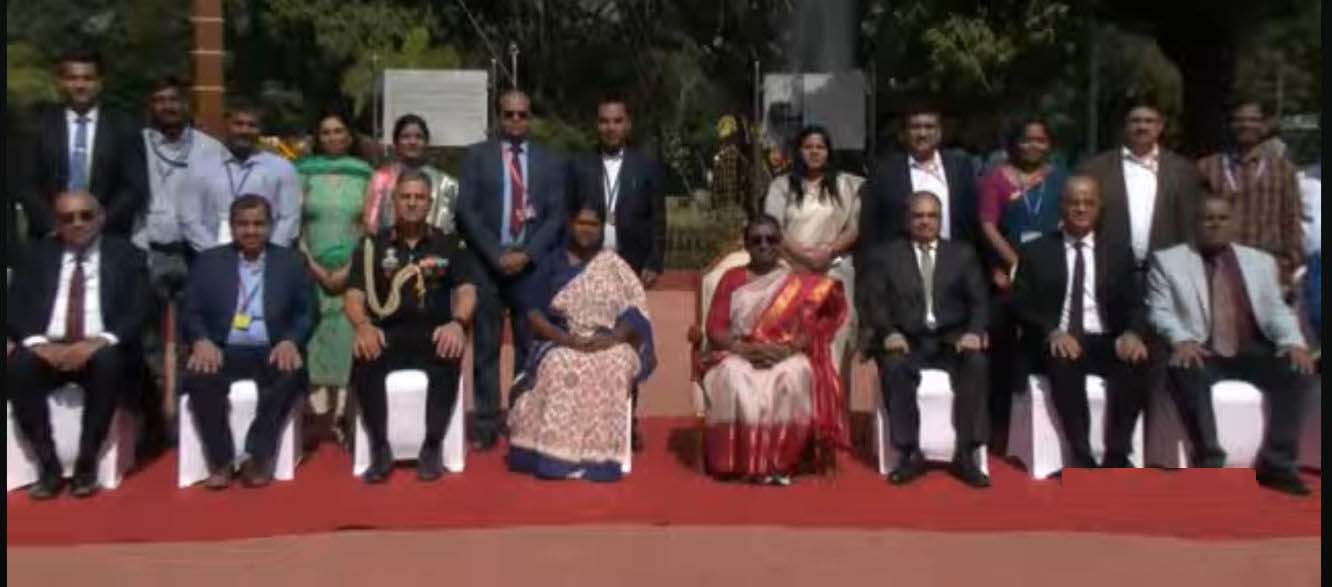 President inaugurates NBCC built Wooden Replica flag post