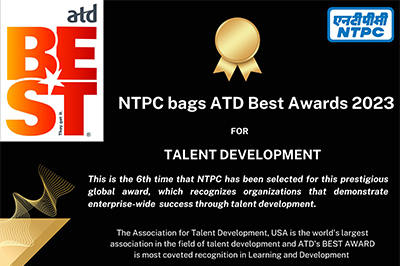NTPC bags â€˜ATD Best Awards 2023â€™ for 6th consecutive year