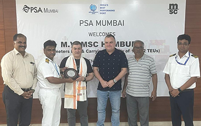 MSC HAMBURG completes safe journey to JNPA Terminal