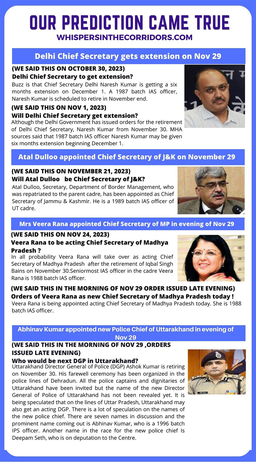 today's whispers