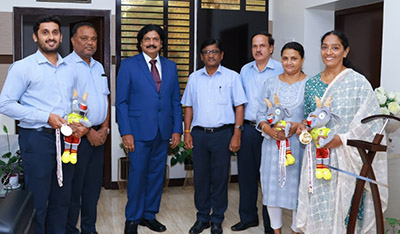 NLCIL CMD greets prize winners of CMâ€™s trophy 2023