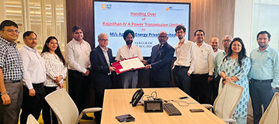 RECPDCL hands over Rajasthan IV-A Power Transmission to Apraava Energy Private Ltd