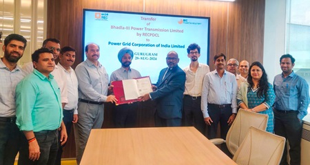 RECPDCL hands over Bhadla-III Power Transmission Limited to Power Grid