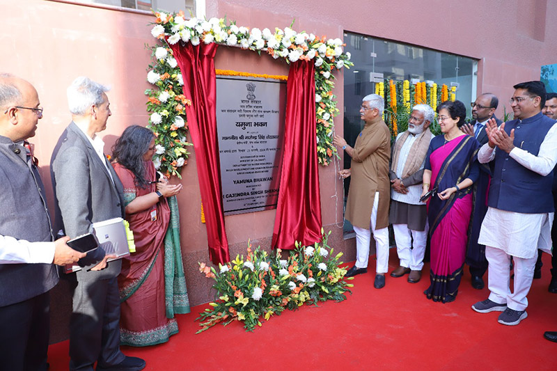 Minster of Jal Shakti, Inaugurates Upper Yamuna River Board Building