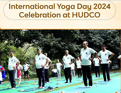HUDCO marked the 10th International Yoga Day