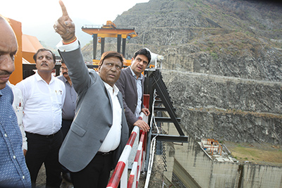 THDCILâ€™sCMD visits 2400 MW Tehri Power Complex