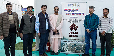 HUDCO provides hot meals to devotees at Maha Kumbh Mela 2025