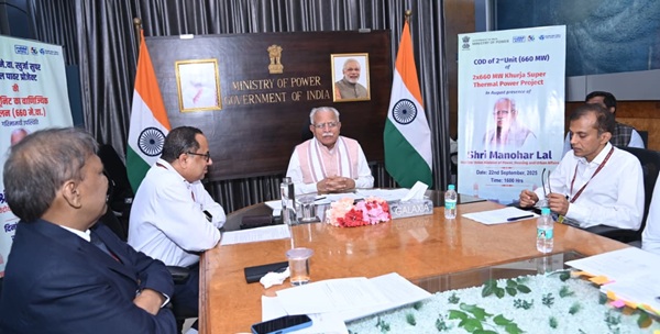 Power Minister applauds THDCIL on COD of 2nd Unit of (2x660 MW) Khurja STPP